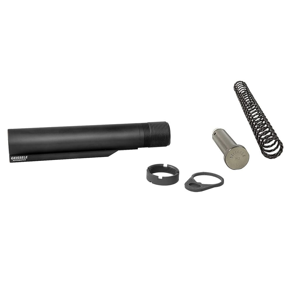 Geissele Premium MIL-SPEC AR-15/M4 Black Buffer Tube Assembly w/Super 42 Combo H2 08-163B-H2