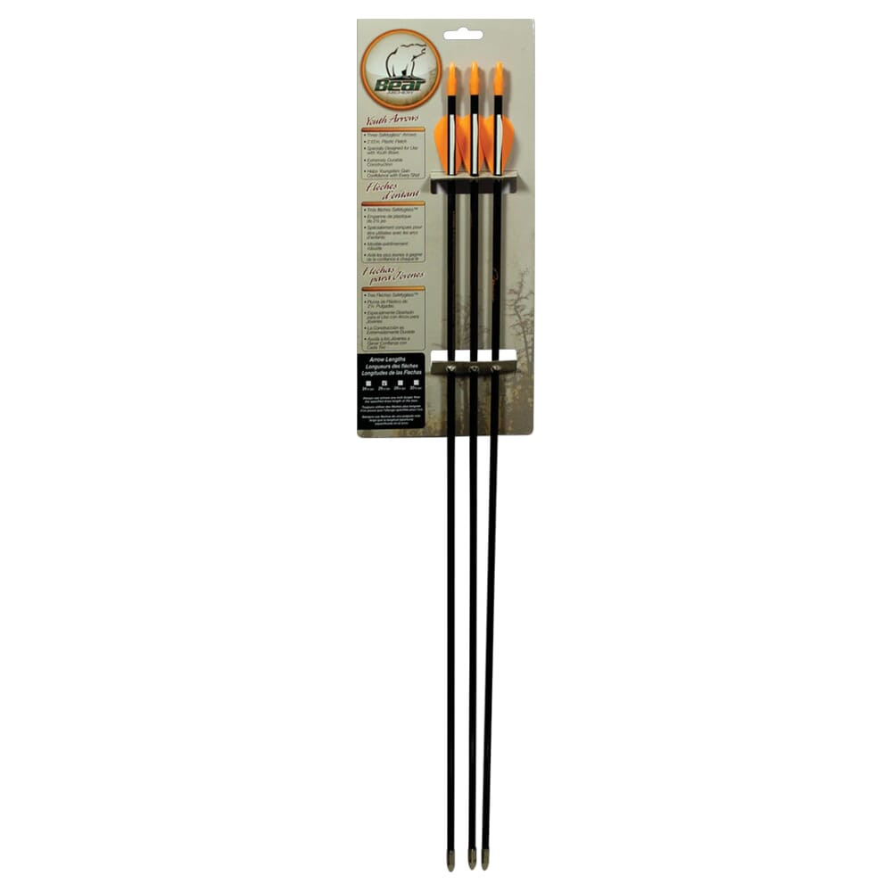 Bear Safetyglass 3-Card 28" Youth Arrows A1090B