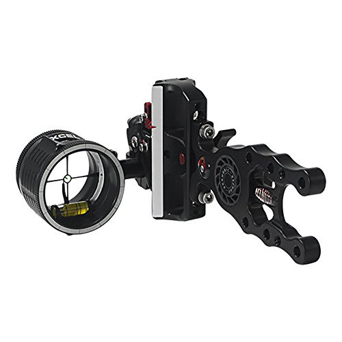 AXCEL AccuHunter Plus Slider 41mm Scope, "T", Rheostat Cover, Torque Ind., Crosshair Non-Dampened 1-Pin .019 Red Fiber Blk Bow Sight ACHP-N119-4RB