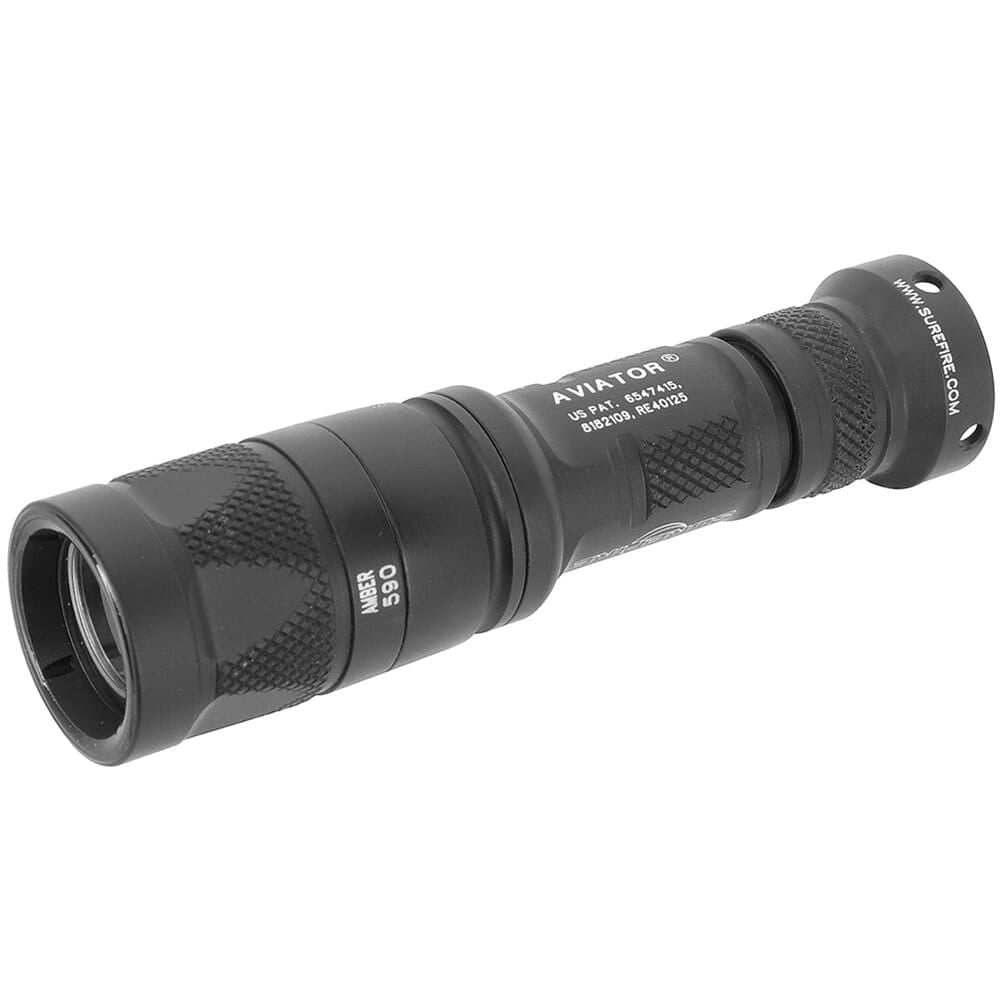 SureFire Aviator 5/250 LU White/50mW Amber LED Black Flashlight AVIATOR-AM