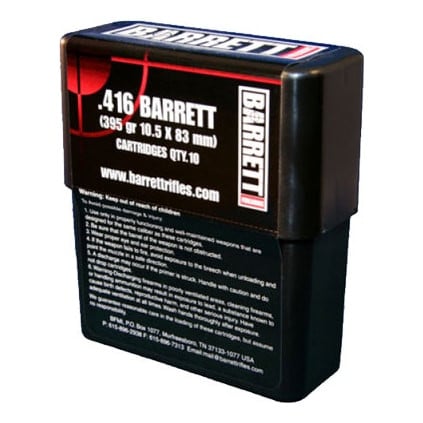 Barrett .416 395gr VLD Ammunition 10rd 12178