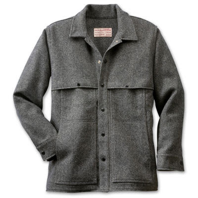 Filson Wool Cape Coat Gray LG 10048