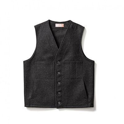 Filson Mackinaw Wool Vest Charcoal S FCO-011290 FIL-10055-Charcoal-S