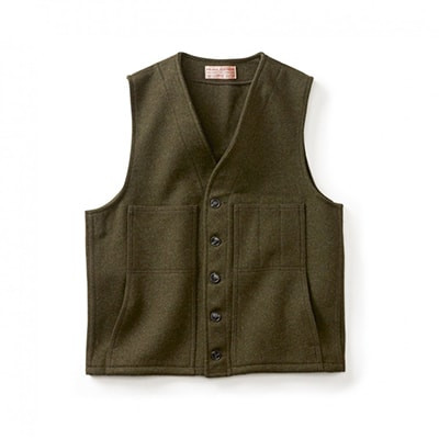 Filson Mackinaw Wool Vest ForestGrn XS FCO-011578 FIL-10055-ForestGrn-XS