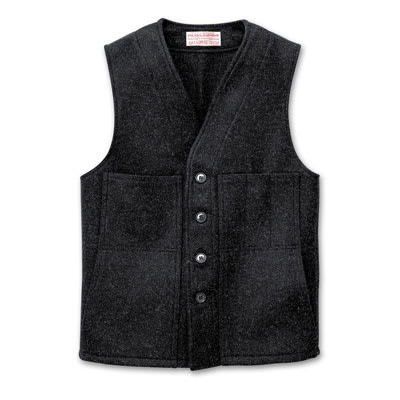 Filson Xlong Mackinaw Vest Charcoal 44 10056