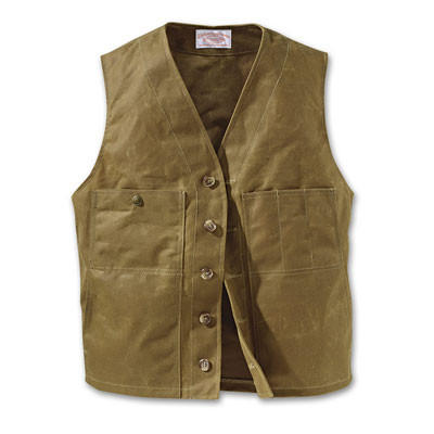 Filson Oil Tin Cloth Vest Tan 46 10265