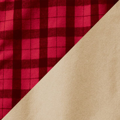 Filson XS Tan Alaskan Red Plaid Lined Jac-Shirt 10432-TS