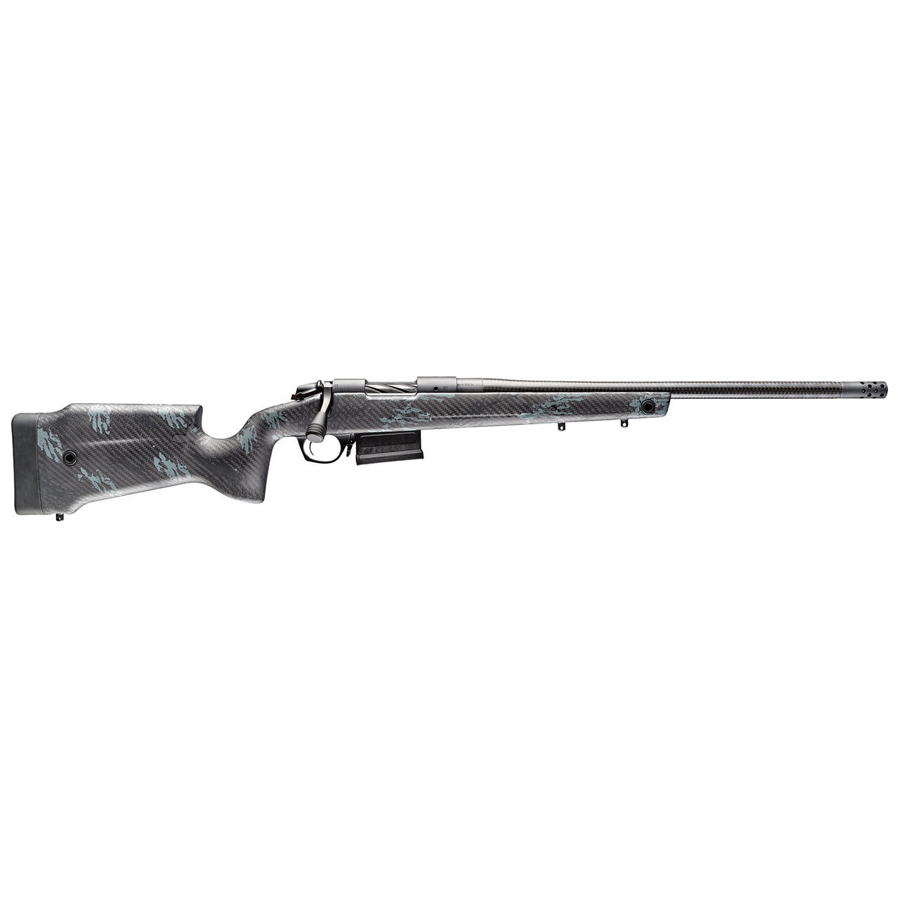 Bergara Crest Carbon .22 Creedmoor 20" Carbon Fiber Bbl Omni Muzzlebrake & Fluted Bolt Carbon Fiber w/Carbon Spine Stock Rifle B14S7514CF