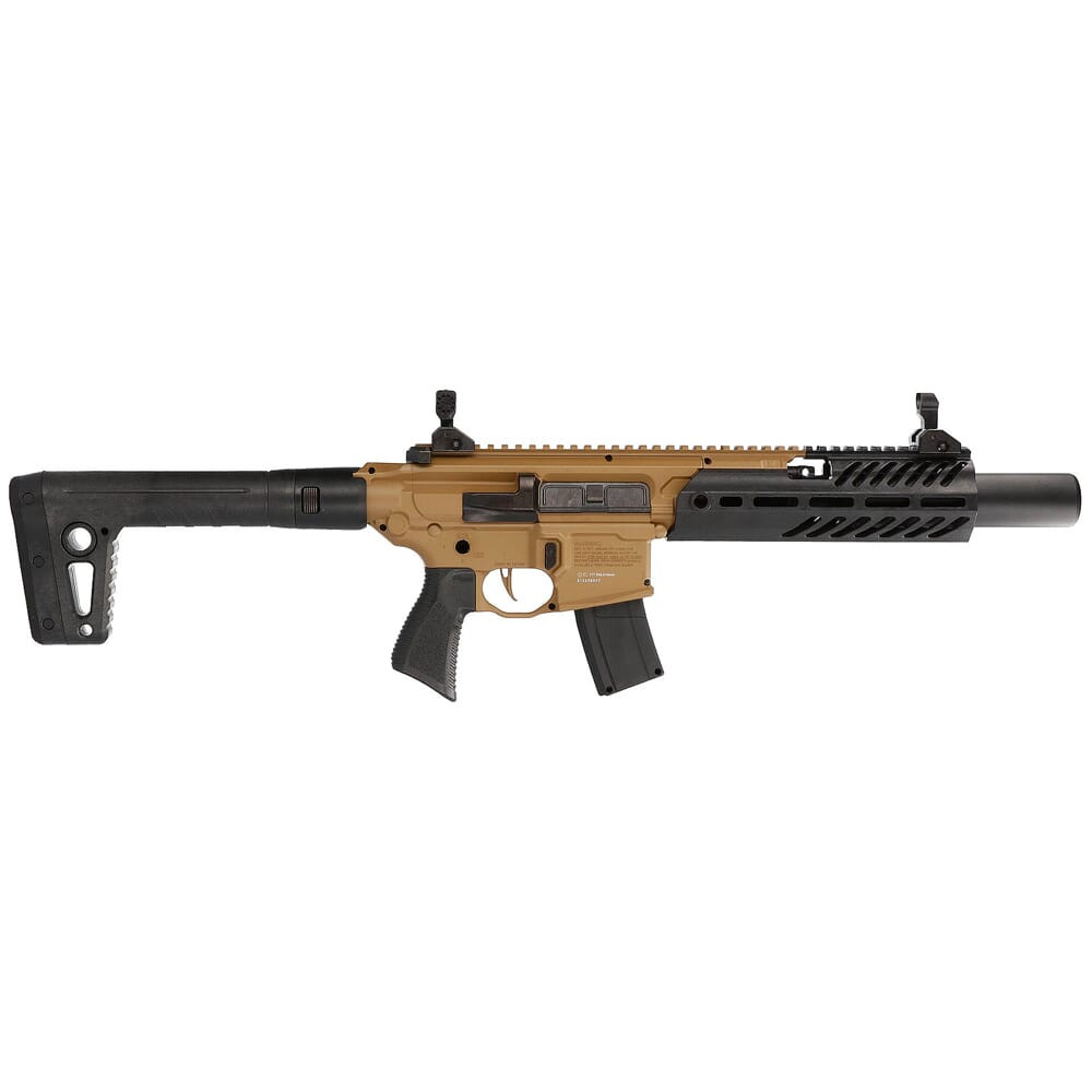 Sig Sauer MCX RATTLER CANEBRAKE Air .177 Cal 90gr CO2 Two-Tone Black/FDE Air Rifle w/(1) 30rd Pellet Mag & M-LOK Handguard AIR-MCX-CANEBRAKE
