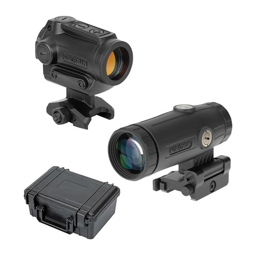 Holosun ARO Red 2MOA Dot Reflex Sight & HM3X 3x Flip-to-Side Magnifier Combo w/Hard Case ARO-RD2 & HM3X
