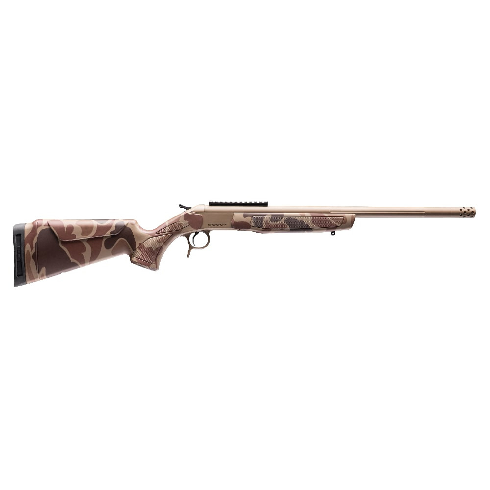 CVA Centerfire Scout SS TD .400 Legend 20" 1:16" 11/16x24 Bbl Flat Dark Earth/Duck Camo Rifle w/Omni Brake & 0 MOA Pic Rail CR4441DC