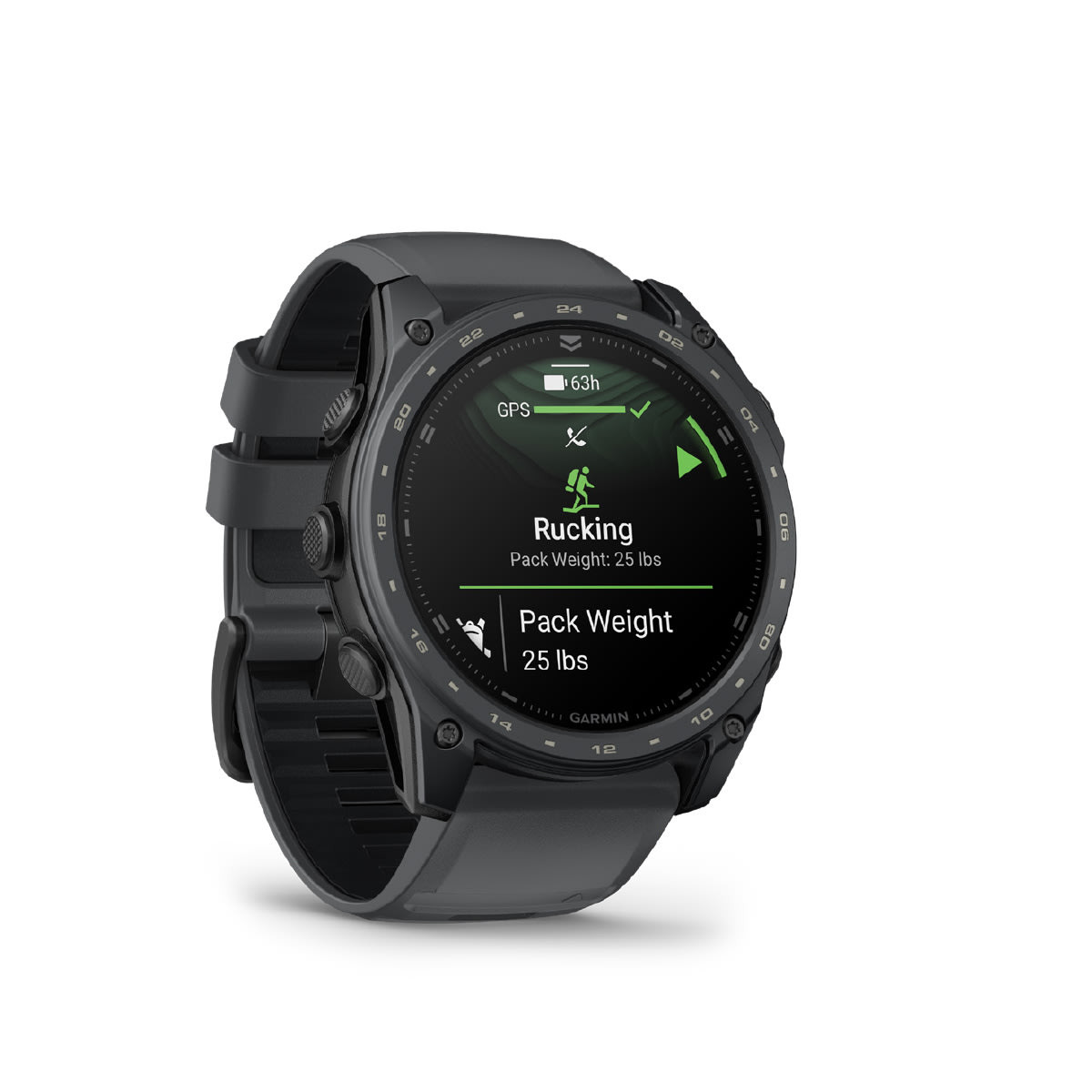 Garmin Tactix 8-51mm AMOLED Sapphire Applied Ballistics Ultralight Solver Cerakote Coating Slate Gray/Black Silicone Band Smartwatch 010-04553-00