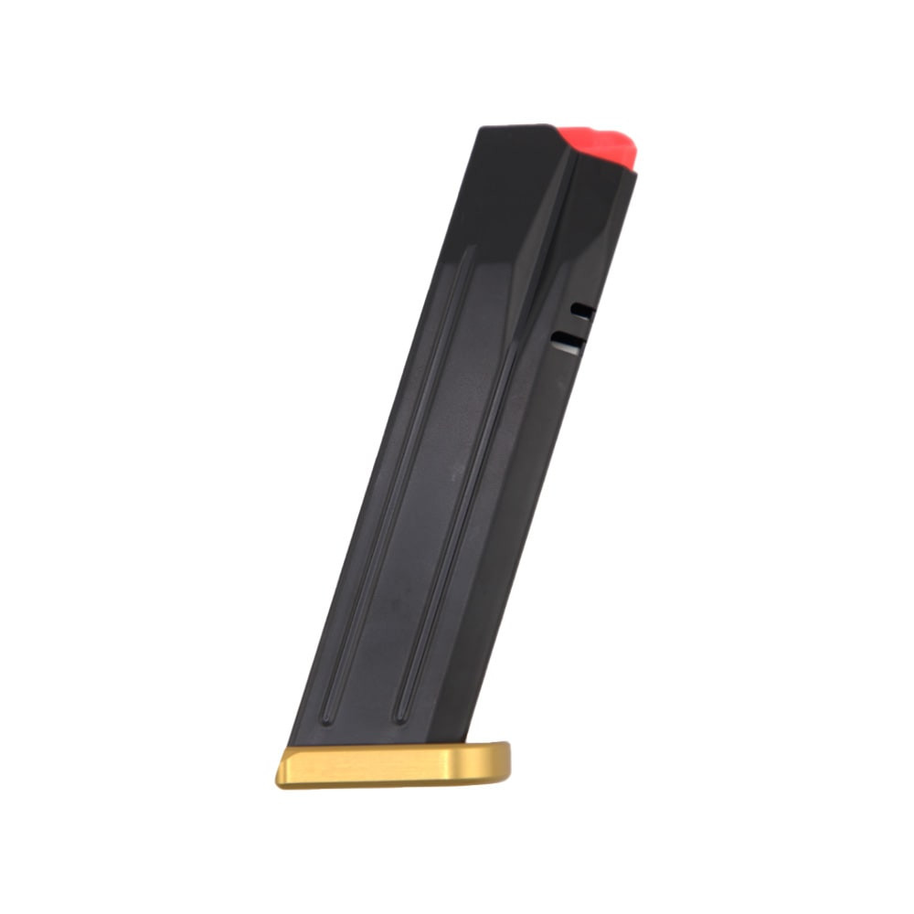 CZ Comp-Ready P-10 F, P-09, 9mm 19rd Gold Anodized Basepad Reverse & Ambi Pistol Magazine 11449