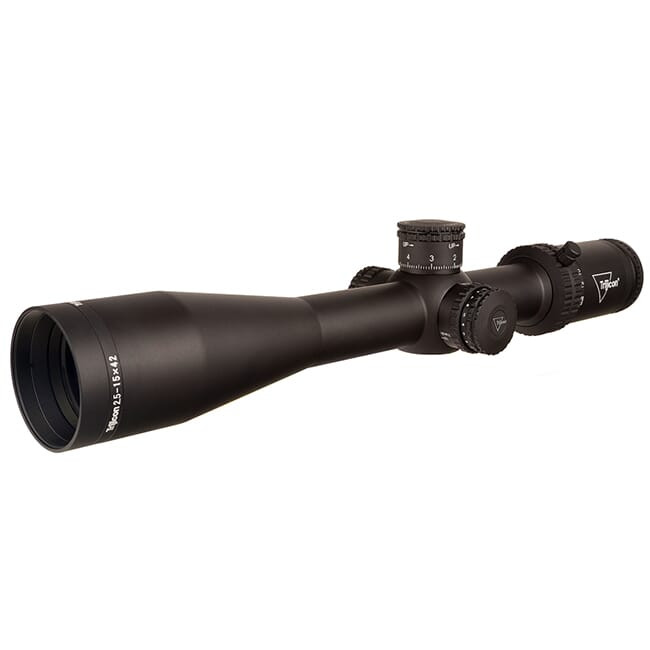 Trijicon Credo 2.5-15x42 SFP w/ Red MRAD Center Dot, 30mm, Matte Black Riflescope 2900034