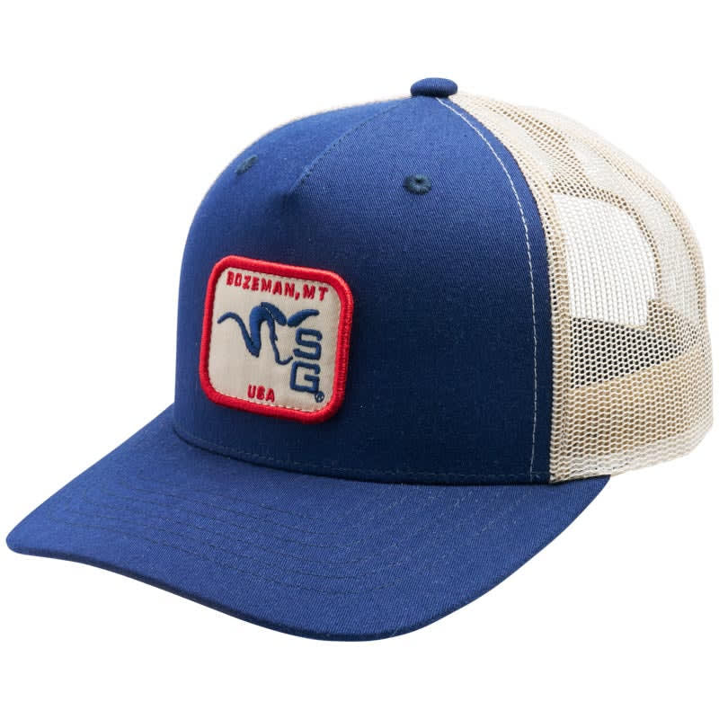 Stone Glacier SG Patriot Patch Trucker Hat Classic Blue OSFM 60242-BB-OSFM