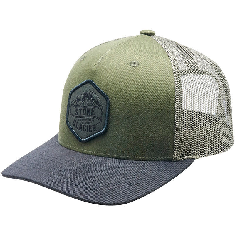 Stone Glacier SG Collision Patch Trucker Hat Army Green OSFM 60244-AG-OSFM