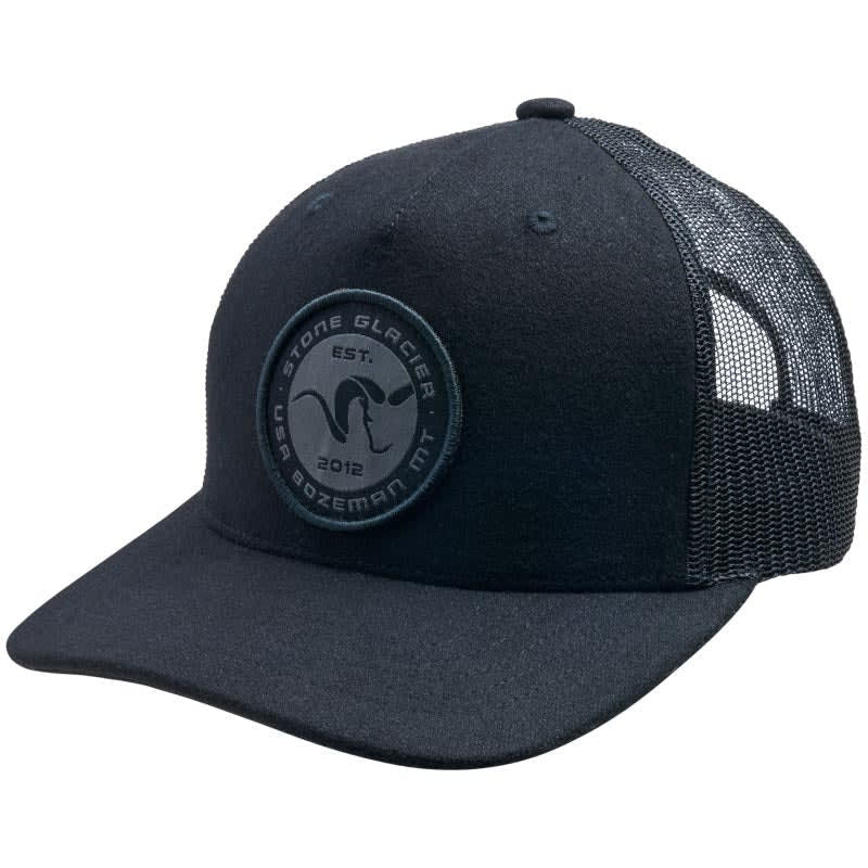 Stone Glacier SG King Ram Patch Trucker Hat Black OSFM 60249-BK-OSFM