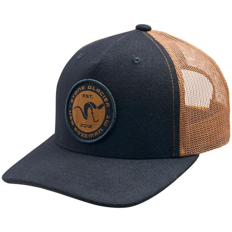 Stone Glacier SG King Ram Patch Trucker Hat Teak OSFM 60249-TK-OSFM