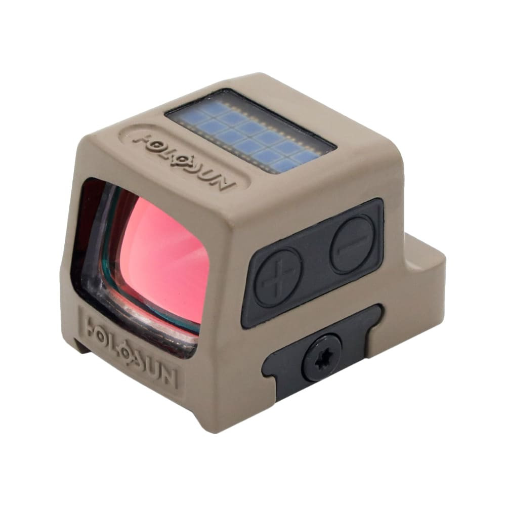 Holosun Green Multi-Reticle FDE Housing Titanium Miniature Enclosed Pistol Reflex Sight w/Solar Failsafe & Shake Awake HE509T-GR-X2-FDE