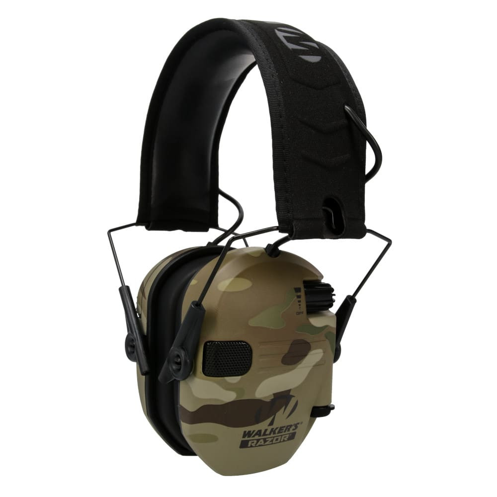 Walker's Razor Slim Electronic Muff Multicam Camo Tan Electronic Ear Ear Muffs GWP-RSEM-MCC