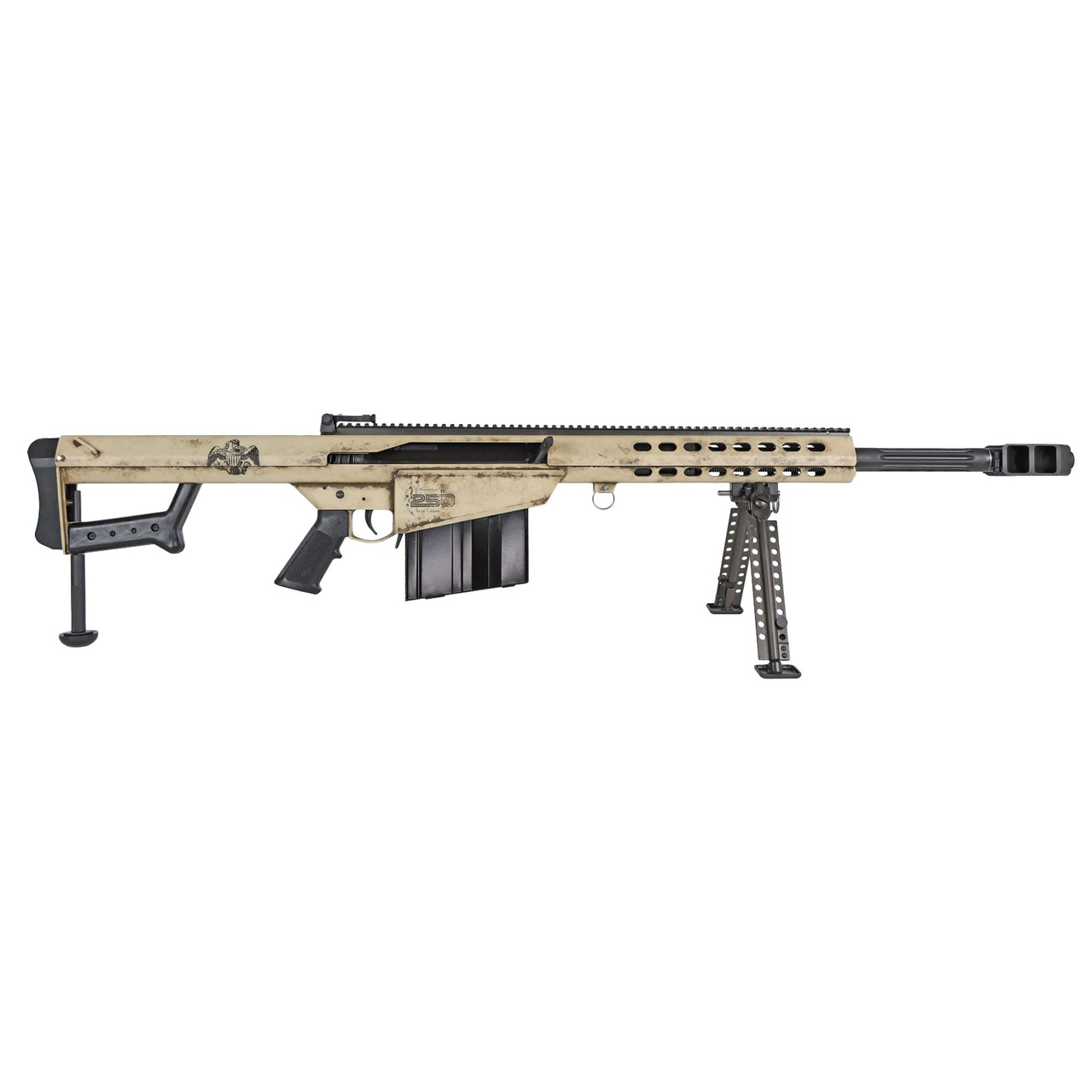 Barrett MODEL 82A1 America 250 Series Anniversary 50 BMG 20" 1:15 Bbl Rifle w/RMJ Tactical Patriot Tomahawk, Challenge Coin, & Pelican Case 20152