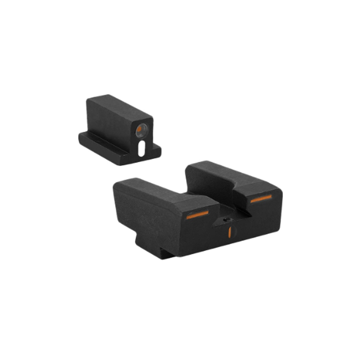 Meprolight USA Tru-Dot R4E Orange/Orange 1 Front 3 Rear Tritium White Alignment Line Glock Standard Frame Fixed Sights 122243901
