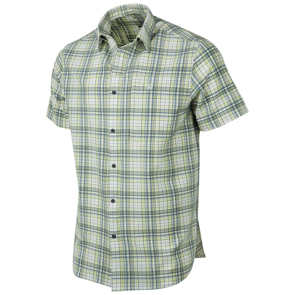 Beretta Hovis Flex Short Sleeve Button-Down Shirt Ivory/Ebony Check LU302T233401C8