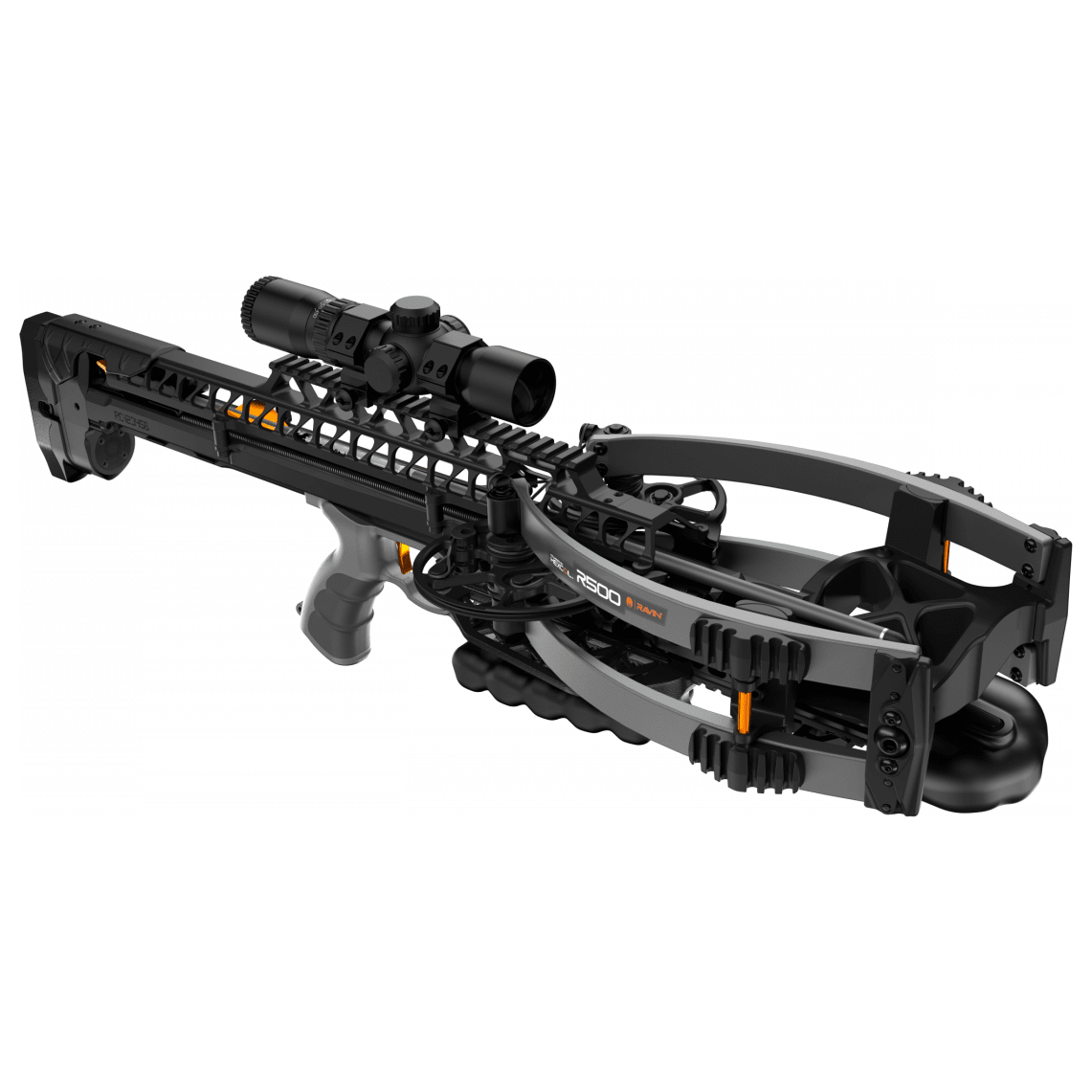 Ravin R500 500 FPS VersaDrive TTFS Internal Clutch R500 Draw Handle Black Crossbow w/550 FPS Scope & 3 R500 Arrows R050-1