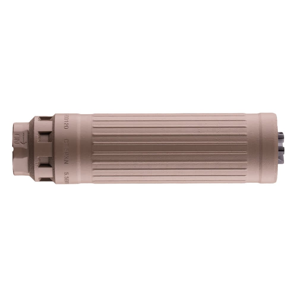 Dead Air Defense CT5P Patrol 5.56 Triskelion GMS LBP FDE CF Rifle Silencer w/Fixed Xeno Adapter & DA129GOV 1/2-28 Xeno 3 Prong FH CT5PXNFDE