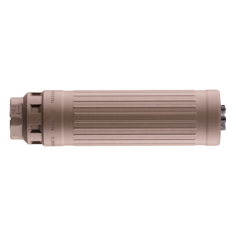 Dead Air Defense CT5P Patrol 5.56 Triskelion GMS LBP FDE CF Rifle Silencer w/Fixed Xeno Adapter & DA129GOV 1/2-28 Xeno 3 Prong FH CT5PXNFDE