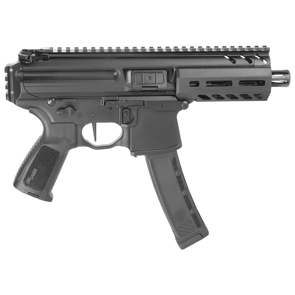 Sig Sauer MPX K 9mm 4.5" 1:10" Bbl Black Semi Pistol w/ Al M-LOK Handguard & (1) 35rd Poly Mag No Brace PMPX-4B-9-NB