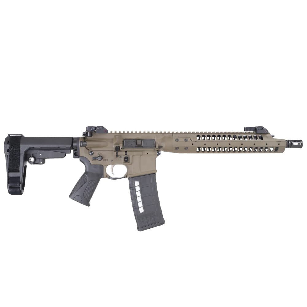LWRC SIX8-A5 6.8 SPC 12.7" 1:7" 1/2x28 Bbl Patriot Brown Pistol w/SBA3 Brace SIX8A5PPBC12SBA3