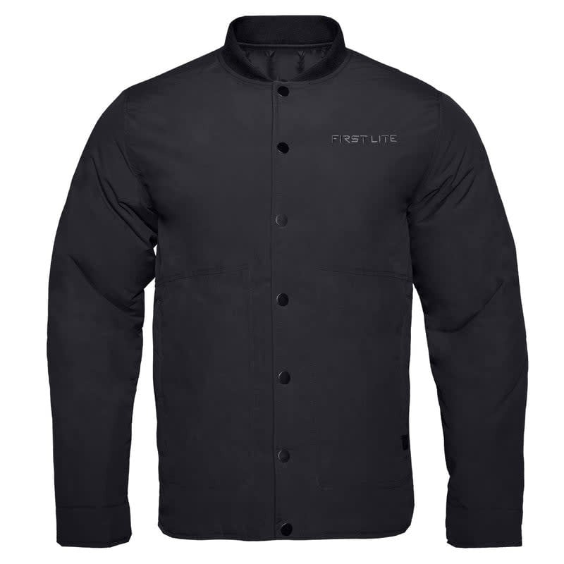 First Lite Men's Outpost Chore Coat Black MOOCCBK