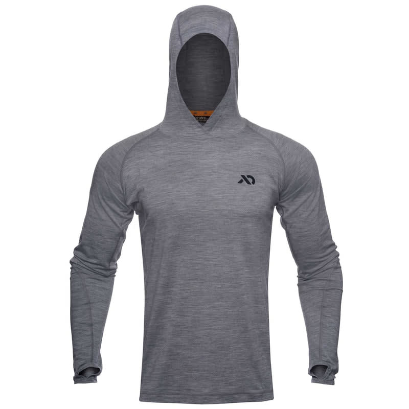 First Lite Men's Wick Hoody Heather Grey MTWHDHG