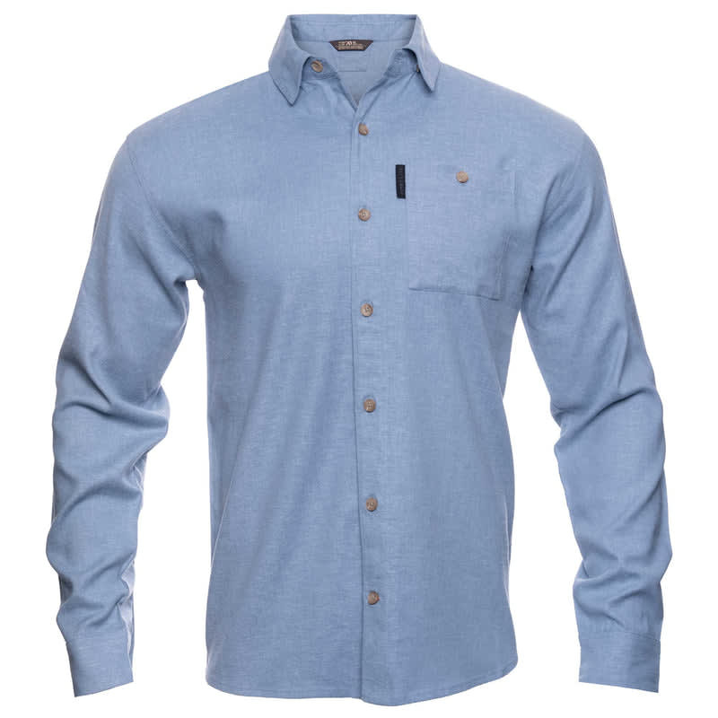 First Lite Men's Horizon Hemp LS Sky Blue MOHHLSB