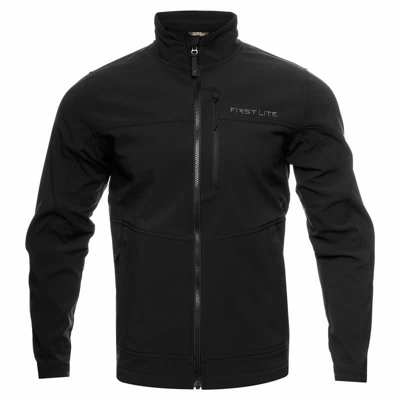 First Lite Men's Scout Soft Shell Jacket Black MOSSSBK