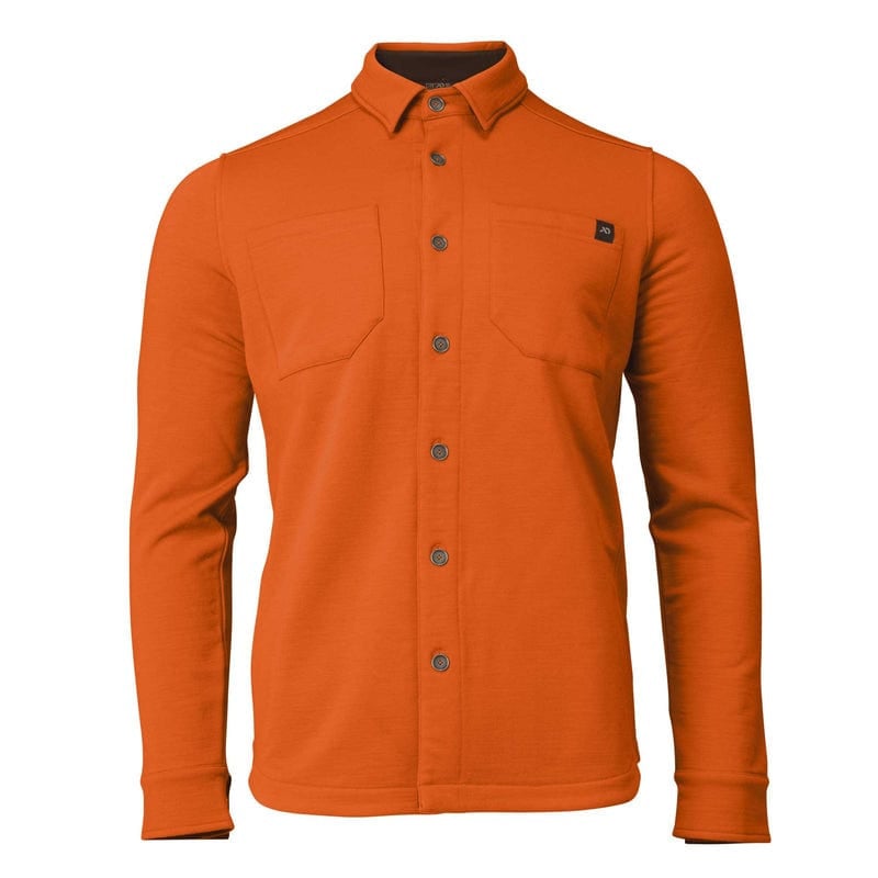 First Lite Men's Rugged Wool Field Shirt Hunter Orange MTRWFHO