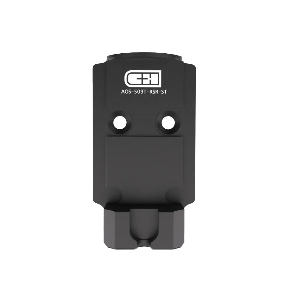 C&H Precision Agency Optic System Cut Steel Plate For Holosun 509T w/ Integrated Rear Sight  AOS-509T-RSR-ST