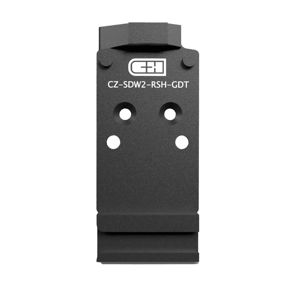 C&H Precision CZ Shadow2 OR Plate For Trijicon (RMR/SRO) Holosun (407C/507C/507Comp/508T) C&H(EDCXl/Comp) w/Glock Dovetail CZ-SDW2-RSH-GDT-ST