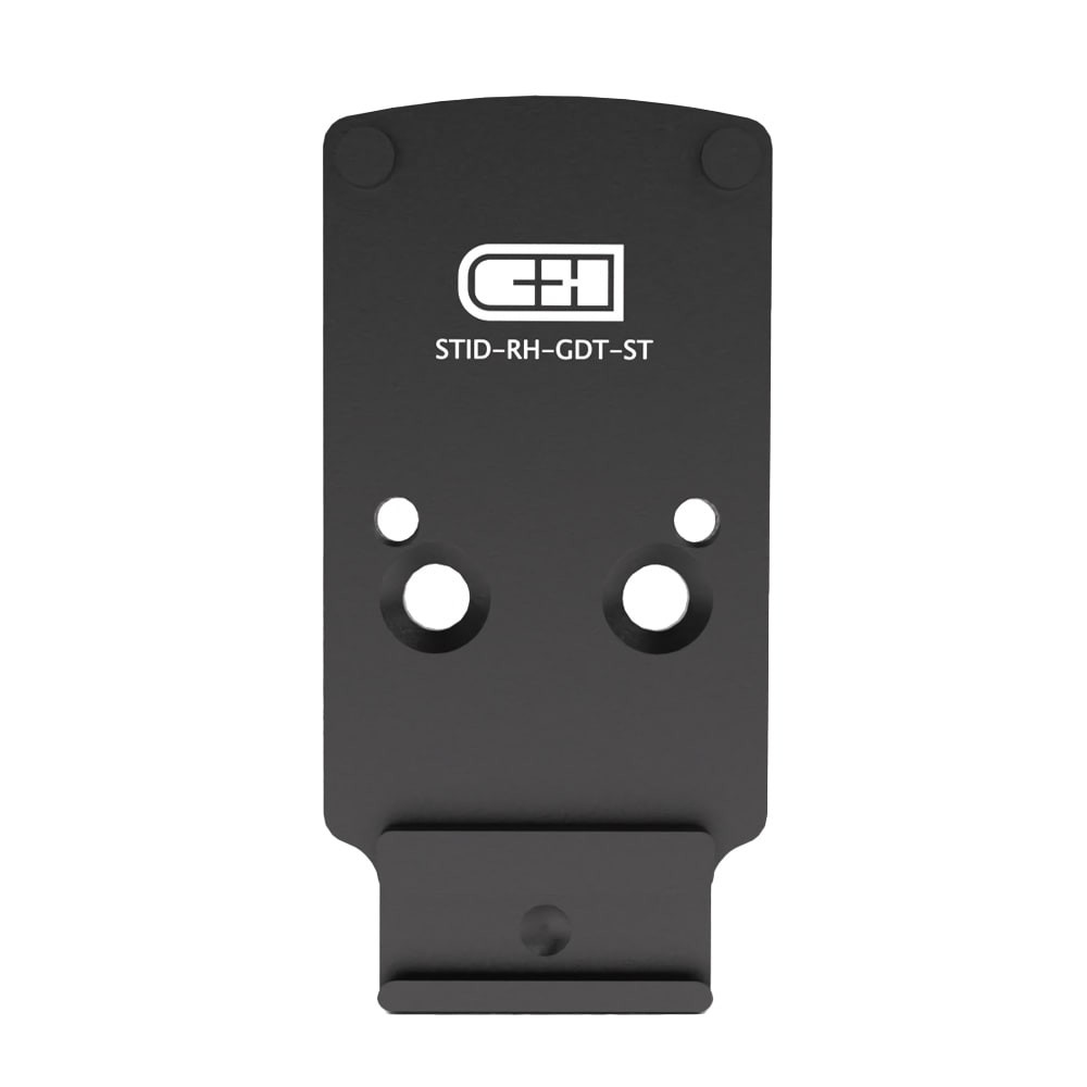 C&H Precision Staccato Duo Steel Plate For Trijicon RMR, Holosun (407C/507/508C/508T) w/ Dovetail For Glock Sights STID-RH-GDT-ST