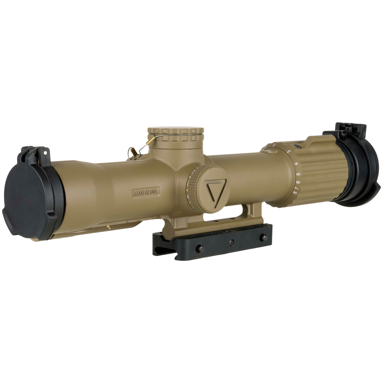 Trijicon VCOG 1-8x28 Red MOA Crosshair Dot Reticle FDE FIR-265 Cerakote Riflescope w/Quick Release Mount with Trijicon Q-LOC Technology VC18-C-2400020