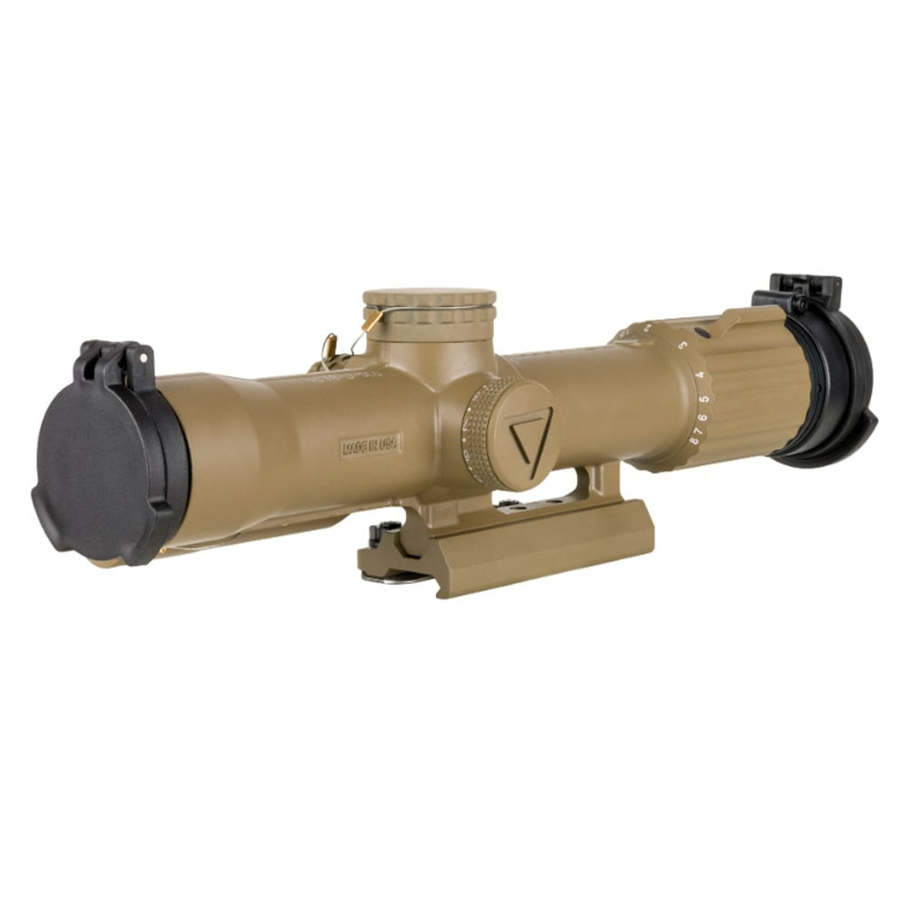 Trijicon VCOG 1-8x28 SCO Red MRAD Segmented Circle Enhanced Reticle FDE FIR-265 Cerakote Riflescope w/Larue Tactical LT799 Mount VC18-C-2400025