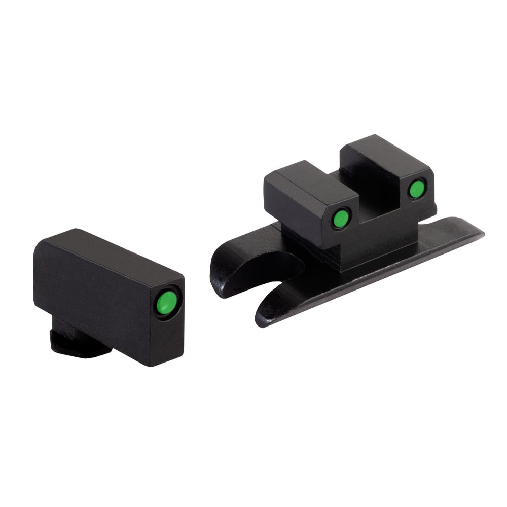 Ameriglo Green Tritium 3 Dot Sight Set, Black Outlines .240” Front Sight For Glock 43X / 48, COA, Slimline Width AC-806