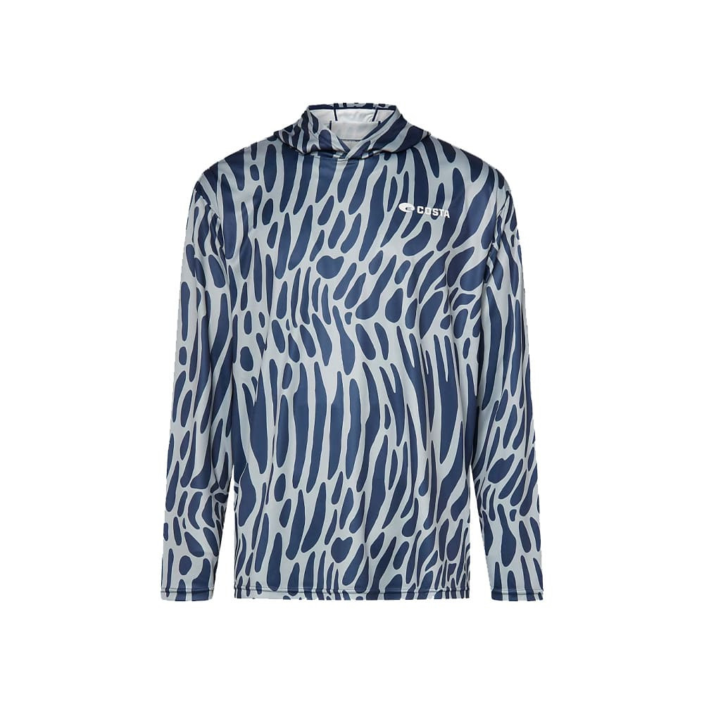 Costa Del Mar Lifestyle Technical Hood Graphic Fishskins T-Shirt Mens Tiger Shark Print FQA401349-24I