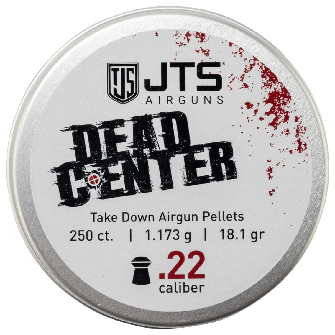 JTS Dead Center Precision .22 Cal 1.175g (18.13gr) Domed Pellets (250 ct) Bulk Package JAC100