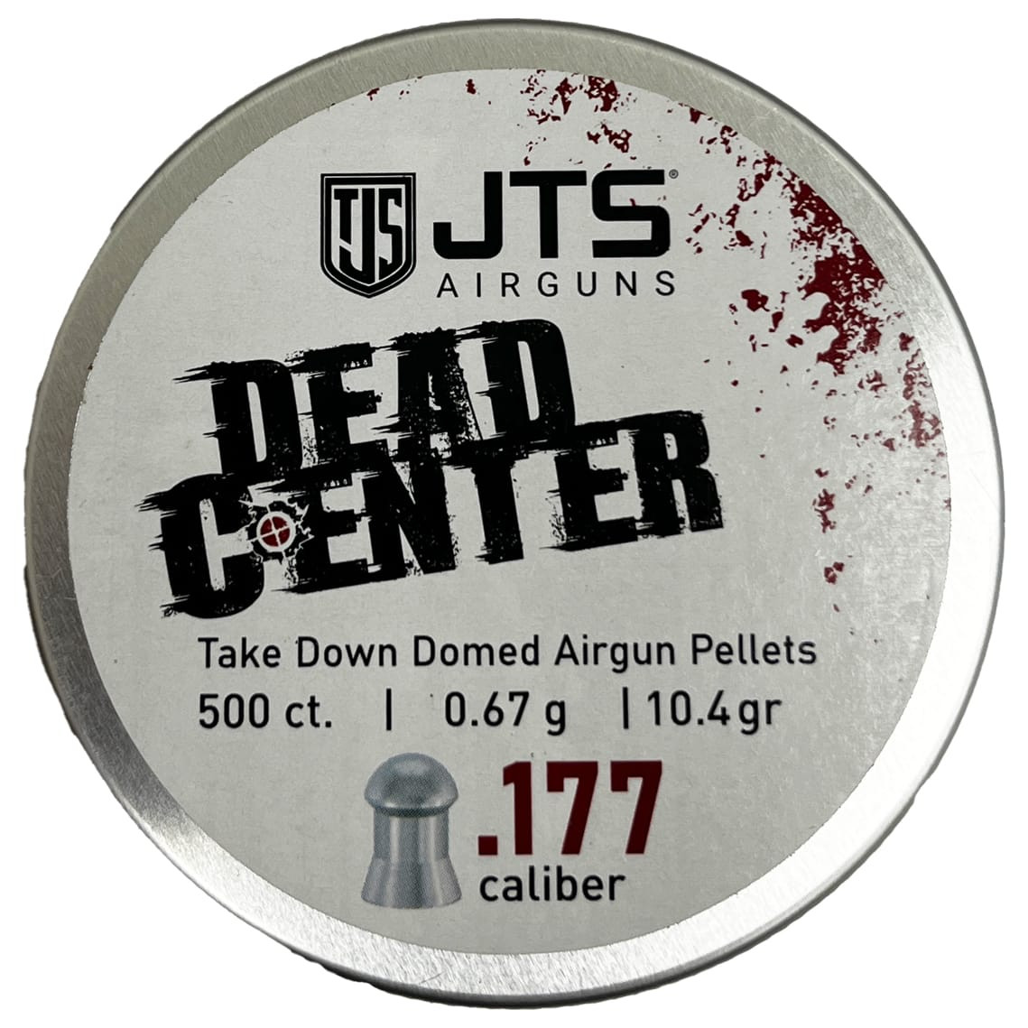 JTS Dead Center Precision .177 Cal 0.67g (10.4gr) Domed Pellets (500 ct) Bulk Package JAC131