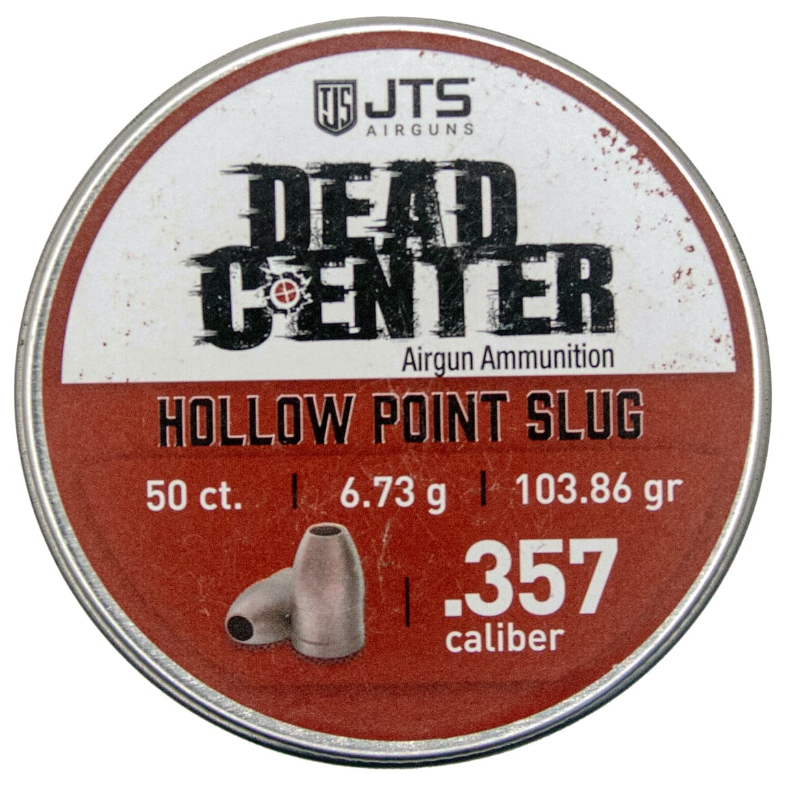 JTS Dead Center Precision .357 Cal 6.73g (103.86gr) Hollow Point Slugs (50 ct) Bulk Package JAC200
