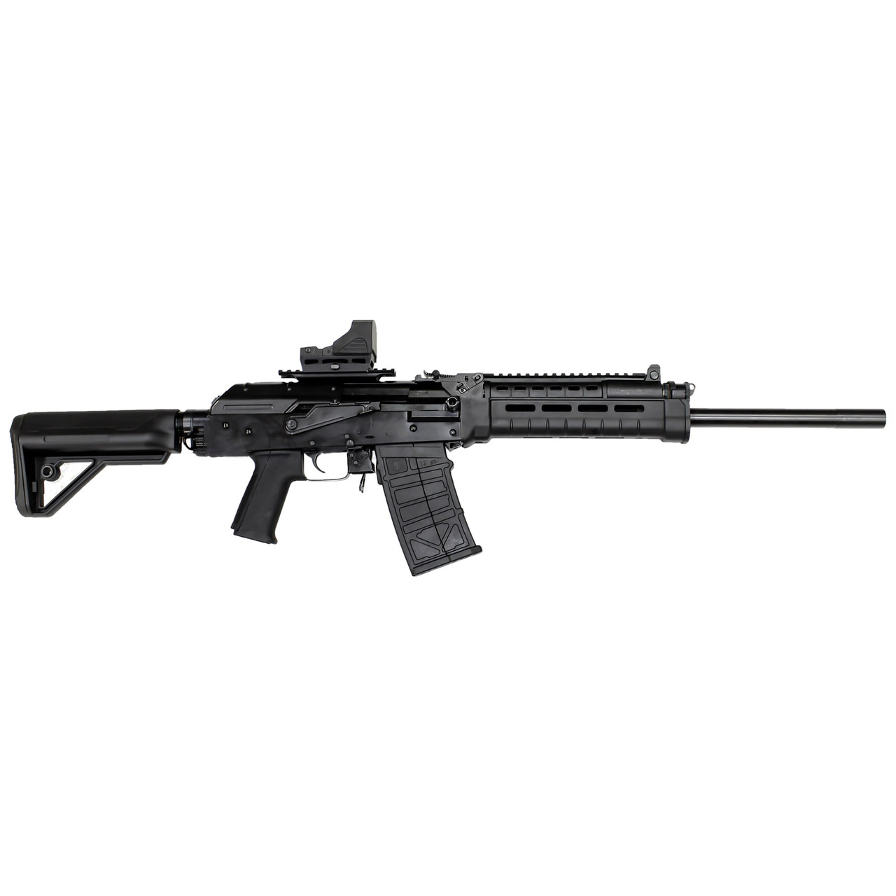 JTS M12AK-T2.1 12ga 18.7" Bbl Red Dot Sight Scope Mount Metal M-LOK Semi-Auto Shotgun w/(2) 5rd Mags M12AK-T2.1
