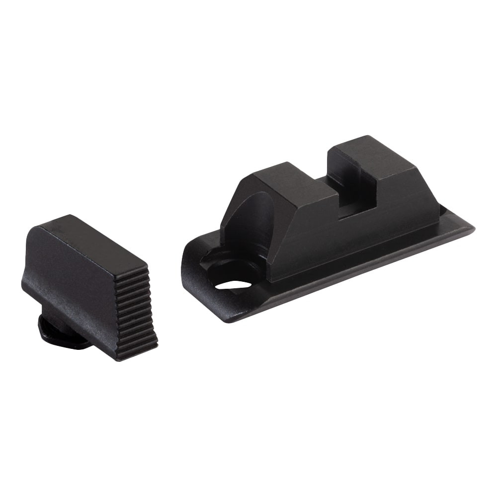 Ameriglo Black Serrated .240" Front Sight, Flat Black Rear Sight For Glock Gen 5 and 6 9mm/.40, A-Cut/COA, Standard Width AC-429