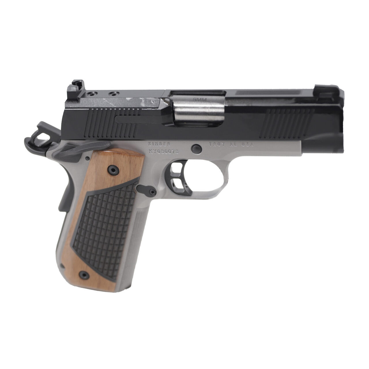 Kimber 1911 Next Generation Pro Two-Tone OR 9mm 4" Bull Bbl w/ Black Walnut Grips RMR Plate GT Performance Trigger 2x9rd Magazines 3500403